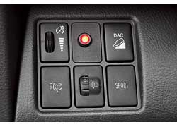 В Toyota RAV4 в версии с вариатором CVT на торпедо появилась кнопка Sport, отвечающая за «характер» авто. При ее нажатии на приборной панели загорается соответствующая надпись, а сам автомобиль становится немного резвее. 